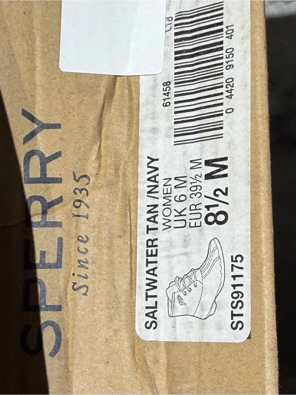 Sperry Navy and Brown Waterproof Duck Boots with Tan Laces